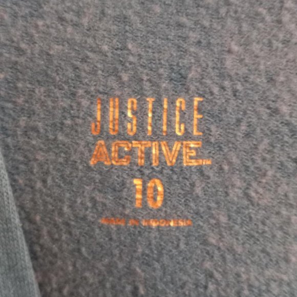 Girls Justice Blue Crop Hoodies Vibe Rainbow sweatshirt size 10 - Picture 3 of 4